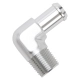 Edelbrock Hose End 90-Deg 1/2In NPT to 5/8In Barb Clear Anodize thumbnail 6