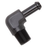 Edelbrock Hose End 90-Deg 3/8In NPT to 3/8In Barb Black Anodize thumbnail 5