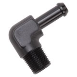 Edelbrock Hose End 90-Deg 3/8In NPT to 3/8In Barb Black Anodize thumbnail 6