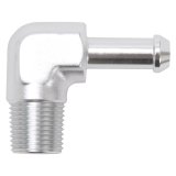 Edelbrock Hose End 90-Deg 3/8In NPT to 3/8In Barb Clear Anodize thumbnail 4