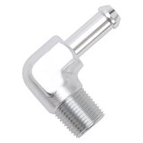 Edelbrock Hose End 90-Deg 3/8In NPT to 3/8In Barb Clear Anodize thumbnail 5