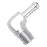 Edelbrock Hose End 90-Deg 3/8In NPT to 3/8In Barb Clear Anodize thumbnail 6