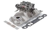 Edelbrock Manifold And Carb Kit Performer RPM Small Block Chevrolet 1957-1986 Natural Finish thumbnail 1