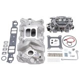 Edelbrock Manifold And Carb Kit Performer RPM Small Block Chevrolet 1957-1986 Natural Finish thumbnail 2