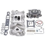 Edelbrock Manifold And Carb Kit Performer RPM Small Block Chevrolet 1957-1986 Natural Finish thumbnail 4