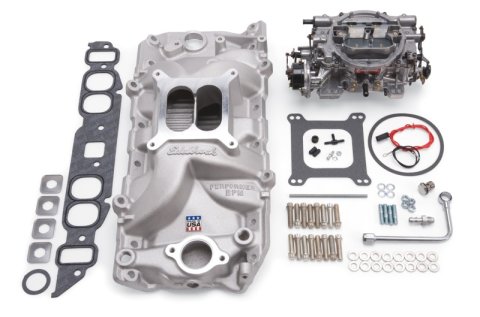 Edelbrock Manifold And Carb Kit Performer RPM Big Block Chevrolet Oval Port Natural Finish thumbnail 4
