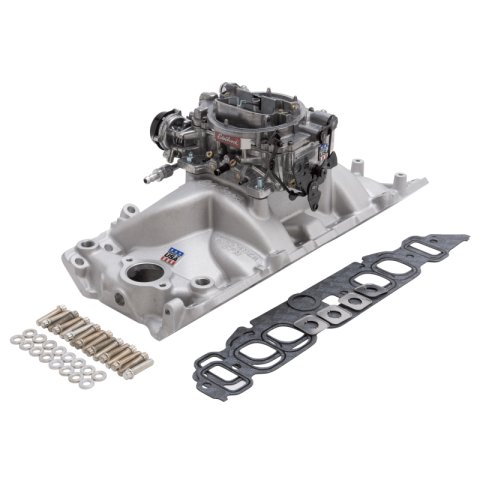 Edelbrock Manifold And Carb Kit Performer RPM Big Block Chevrolet Oval Port Natural Finish thumbnail 6