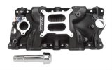 Edelbrock Intake Manifold Perf Eps SBC w/ Oil Fill Tube and Breather Black thumbnail 2