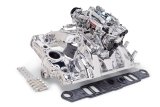 Edelbrock Manifold And Carb Kit Performer RPM Pontiac Natural Finish thumbnail 1