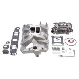 Edelbrock Manifold And Carb Kit Performer RPM Pontiac Natural Finish thumbnail 2