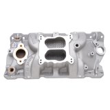 Edelbrock Manifold SBC 23-Degree Marine RPM 1955-1986 w/ Brass thumbnail 3
