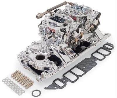 Edelbrock Dual Quad Kit Perf RPM Chevy 409 Inwin Lg Port