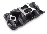 Edelbrock Manifold SBC Performer Air Gap Black thumbnail 1