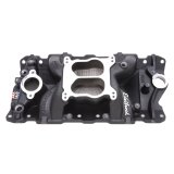 Edelbrock Manifold SBC Performer Air Gap Black thumbnail 5