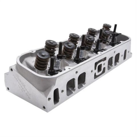 Edelbrock Cylinder Head BBC Performer RPM Oval Port 100cc Complete Single w/ Springs thumbnail 2