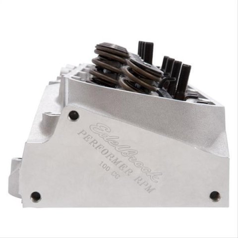 Edelbrock Cylinder Head BBC Performer RPM Oval Port 100cc Complete Single w/ Springs thumbnail 3