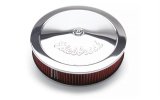 Edelbrock Air Cleaner Pro-Flo Series Round 14 In Diameter Cloth Element 3/8In Dropped Base Chrome thumbnail 1