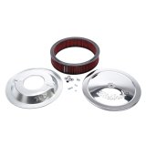 Edelbrock Air Cleaner Pro-Flo Series Round 14 In Diameter Cloth Element 3/8In Dropped Base Chrome thumbnail 4