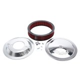 Edelbrock Air Cleaner Pro-Flo Series Round 14 In Diameter Cloth Element 3/8In Dropped Base Chrome thumbnail 5