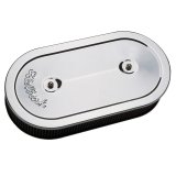 Edelbrock Air Cleaner Pro-Flo Series Oval Steel Top 13 5In X 7In X 3 5In Dual Carburetor Chrome thumbnail 2