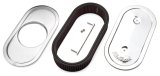 Edelbrock Air Cleaner Pro-Flo Series Oval Steel Top Cloth Element 13 5In X 7In X 3 5In Chrome thumbnail 3
