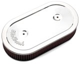 Edelbrock Air Cleaner Pro-Flo Series Oval Steel Top Cloth Element 13 5In X 7In X 3 5In Chrome thumbnail 5