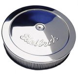 Edelbrock Air Cleaner Pro-Flo Series Round Steel Top Paper Element 14In Dia X 3 313In Chrome thumbnail 1
