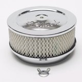 Edelbrock Air Cleaner Pro-Flo Series Round Steel Top Paper Element 6In Dia X 3 625In Chrome thumbnail 1