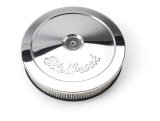 Edelbrock Air Cleaner Pro-Flo Series Round Steel Top Paper Element 10In Dia X 3 5In Chrome thumbnail 4