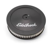 Edelbrock Air Cleaner Pro-Flo Series Round Steel Top Paper Element 10In Dia X 3 5In Black thumbnail 1