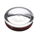 Edelbrock Air Cleaner Pro-Flo Series Round 14 In Diameter Cloth Element Chrome thumbnail 3