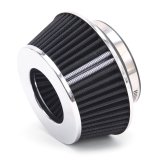 Edelbrock Air Filter Pro-Flo Series Conical 3 7In Tall Black/Chrome thumbnail 1