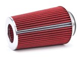 Edelbrock Air Filter Pro-Flo Series Conical 10In Tall Red/Chrome thumbnail 1