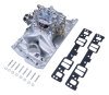 Edelbrock Manifold And Carb Kit Performer RPM Air Gap Small Block Chevrolet Vortec Natural Finish thumbnail 5