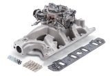 Edelbrock Manifold And Carb Kit Performer RPM Air-Gap Small Block Ford 351W Natural Finish thumbnail 1