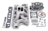 Edelbrock Manifold And Carb Kit Performer RPM Air-Gap Small Block Ford 351W Natural Finish thumbnail 2