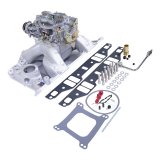 Edelbrock Manifold And Carb Kit Performer RPM Air-Gap Small Block Chrysler Natural Finish thumbnail 4
