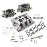 Edelbrock Manifold and Carb Kit Dual Quad RPM Air Gap 390-428 FE Ford thumbnail 3