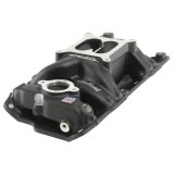 Edelbrock Intake Manifold RPM Air-Gap Small-Block Chevy 262-400 Black thumbnail 2