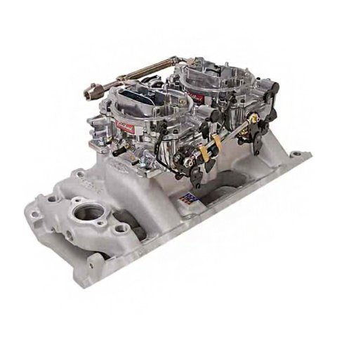 Edelbrock Dual Quad Kit Performer RPM Air Gap BBC Oval Port thumbnail 2