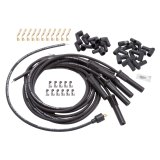 Edelbrock Spark Plug Wire Set Universal Flex Boots 500 Ohm Resistance 8 65mm Black Wire (Set of 9) thumbnail 4