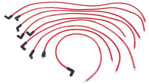 Edelbrock Spark Plug Wire Set Universal 90 Deg Boots 50 Ohm Resistance 8 65mm Red Wire (Set of 9)