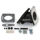 Edelbrock EFI Throttle Body Adaptor (Elbow) Ford Mustang 94-95 w/ Black Mini Texture Powder Coat thumbnail 1