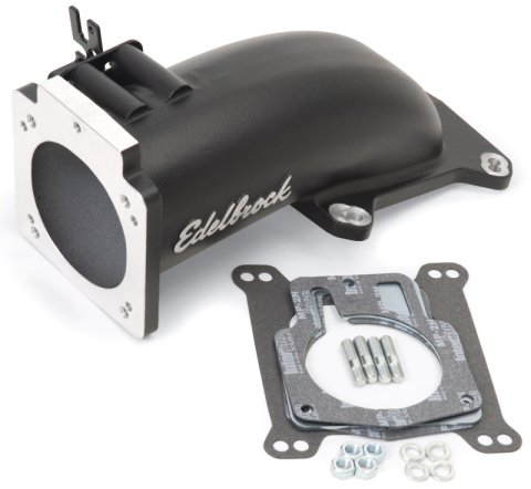 Edelbrock Ultra Low Profile Intake Elbow 90mm Throttle Body to Square-Bore Flange Black Finish thumbnail 5