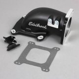 Edelbrock Low Profile Intake Elbow 90mm Throttle Body to Square-Bore Flange Black Finish thumbnail 2
