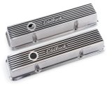 Edelbrock Valve Cover Elite II Series Chevrolet 1959-1986 262-400 CI V8 Low Polished thumbnail 1