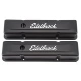 Edelbrock Valve Cover Signature Series Chevrolet 1959-1986 262-400 CI V8 Tall Black thumbnail 2