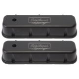 Edelbrock Valve Cover Victor Series Chevrolet 1965 and Later 396-502 V8 Tall Black thumbnail 2