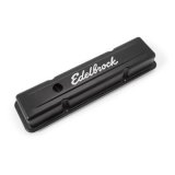 Edelbrock Valve Cover Signature Series Chevrolet 1959-1986 262-400 CI V8 Low Black thumbnail 1