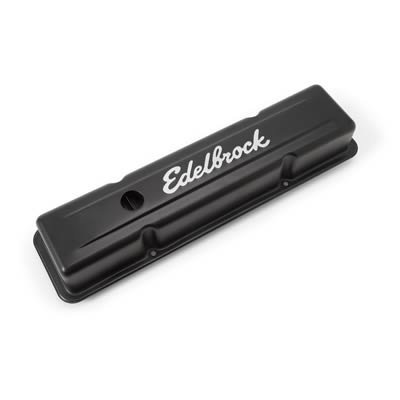 Edelbrock Valve Cover Signature Series Chevrolet 1959-1986 262-400 CI V8 Low Black